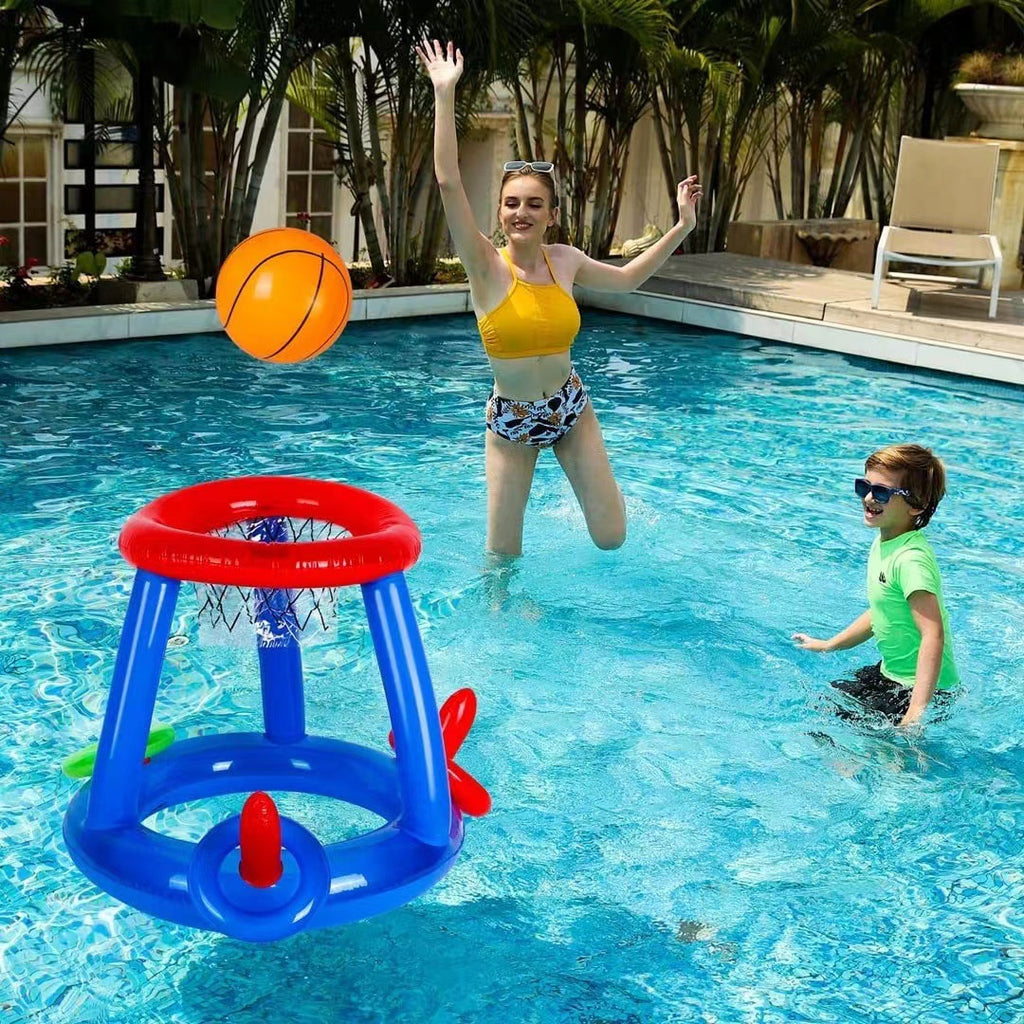 Inflatable basketball hoop