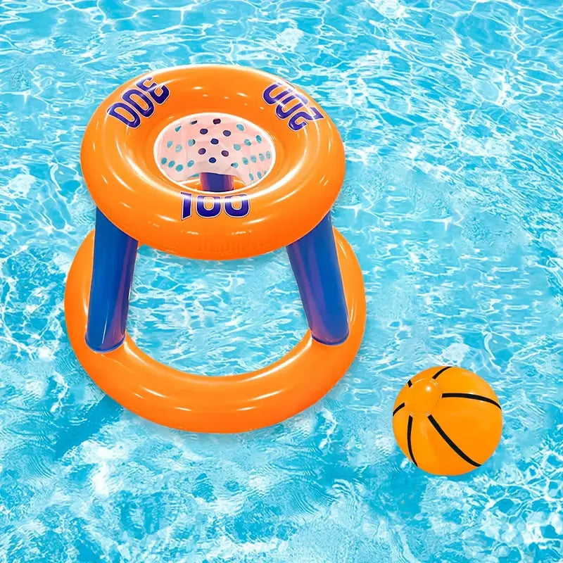 Inflatable basketball hoop