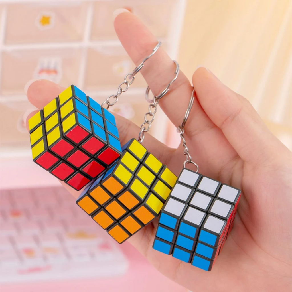 Key chain built in 3d Magic cube